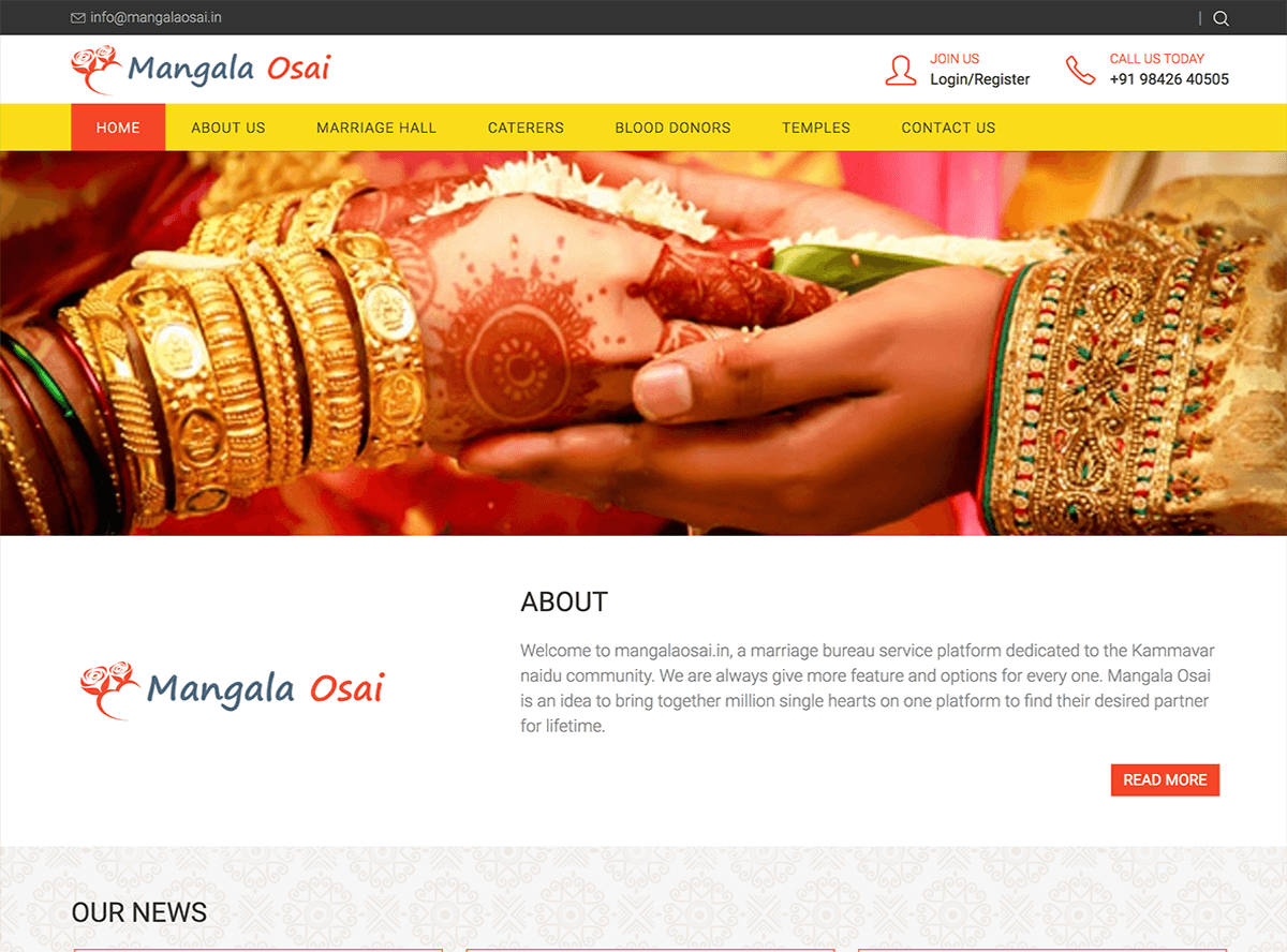 Best Matrimonial services - Mangalaosai