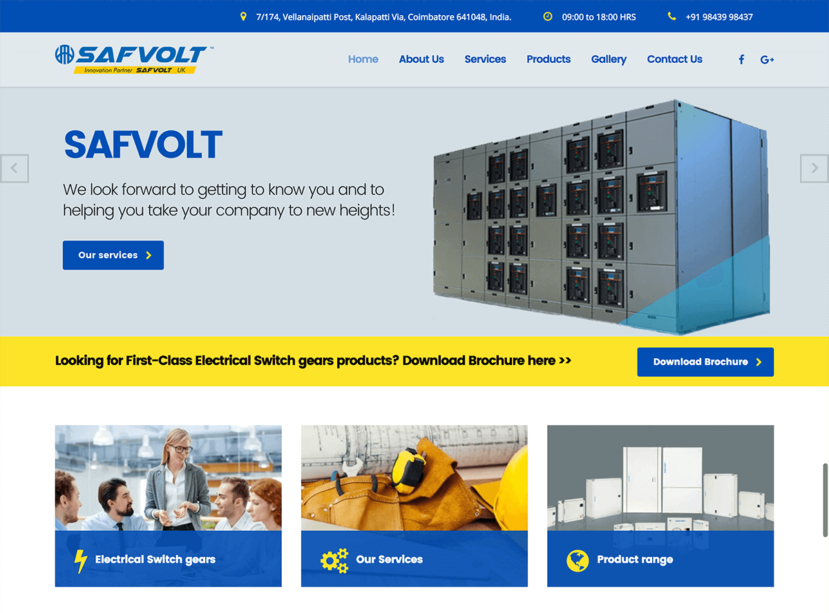 Electrical Switch gears Maufacturing company - Safvolt